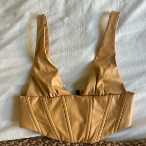 Zara Leather Corset Top